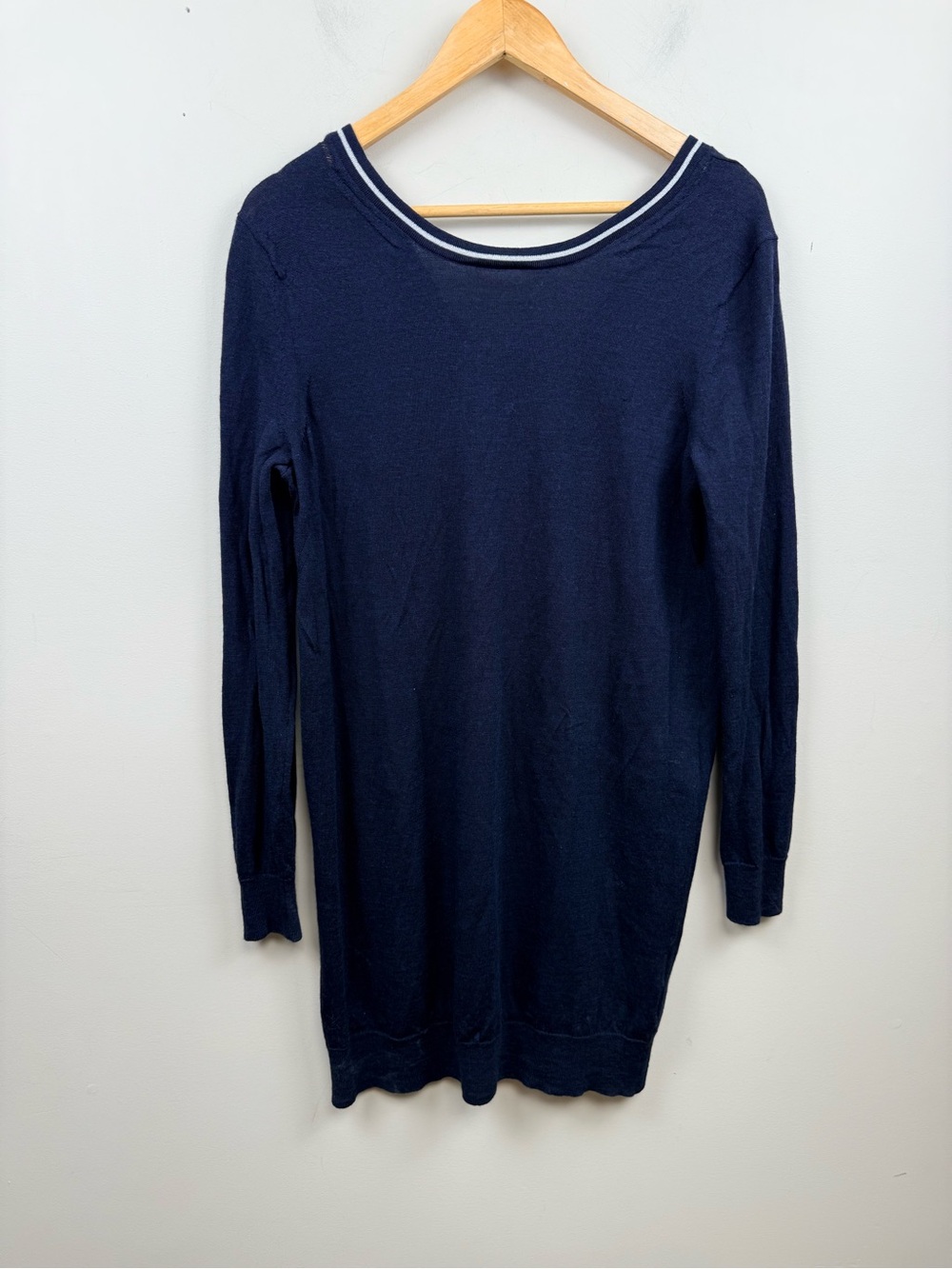 Zadig & Voltaire merino wool Long Sleeve Knit Dress with Striped Neck small